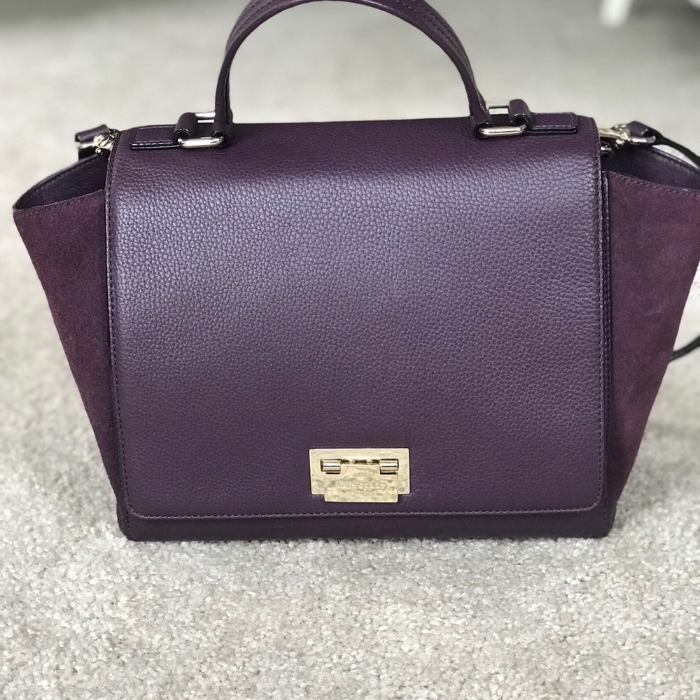 Kate Spade eggplant trapeze purse